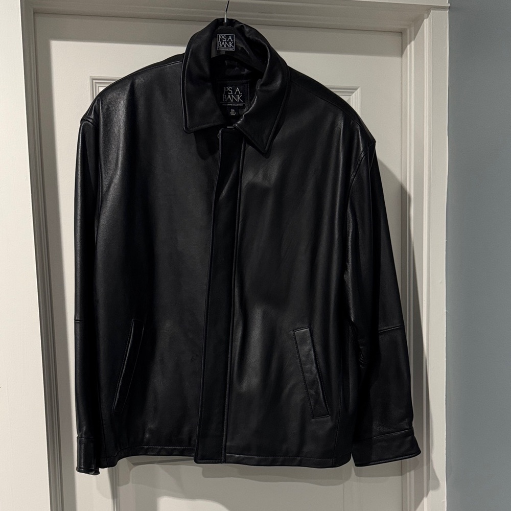 Jos A Banks genuine leather jacket